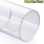 4 Pack Acrylic Qtip Holder Dispenser for Cotton Swabs, Balls, Pads, Floss Picks- Small Clear Plastic Canister Apothecary Jar Set, Bathroom Essentials Accessories Decor, Vanity Makeup Storage Organizer
