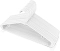 Utopia Home Plastic Hangers 20 Pack - Space Saving Clothes Hanger - Durable & Strong Closet Organizers and Storage with Built-in Strap Hooks - Essential for Shirts, Pants, Skirts & Coats (White)