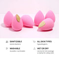 AOA Studio Latex-Free Makeup Sponge Set of 6, Super Soft for Powder, Cream & Liquid