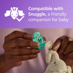 Philips Avent Soothie Orthodontic Baby Pacifiers, 100% Silicone Pacifiers, One Piece, BPA-Free, for Babies 0-3 Months, Green, 4 Pack, Model SCF190/41