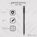 Pentonic Glitter Gel Pens, 10 Count, 10 Assorted Colors, 1.0 mm Bold Point, Smooth Writing For Journaling, Notetaking & Art Projects (1002365)
