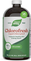 Nature's Way Chlorofresh Liquid Chlorophyll, Chlorophyllin Copper Complex, Internal Deodorant Supplement, Supports Healthy Skin and Detox Pathways*, Mint Flavored, 16 fl oz