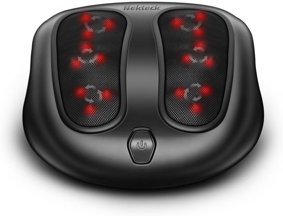Nekteck Shiatsu Heated Electric Foot Massager with Heat for Pain Relief