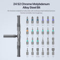 24 in 1 Magnetic Screwdriver Set, DIY Ratchet Mini Removable Self-Assembly Precision Screwdriver Tool Kit, Magnetic DIY Precision Tool Kit with Variety Head Styles for PC/Mobile/Watch/Bicycle