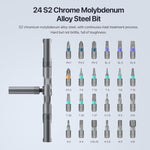 24 in 1 Magnetic Screwdriver Set, DIY Ratchet Mini Removable Self-Assembly Precision Screwdriver Tool Kit, Magnetic DIY Precision Tool Kit with Variety Head Styles for PC/Mobile/Watch/Bicycle