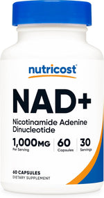 Nutricost NAD+ Supplement 1,000mg per Serving,120 Capsules (Nicotinamide Adenine Dinucleotide) - 60 Servings, Gluten-Free, Vegan
