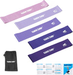 WIKDAY Resistance Bands Set - 5 Workout Loops for Men Women Home Gym Fitness