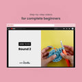 The Woobles Crochet Kit for Beginners - Easy Arts and Crafts Knitting & Crochet Animals Kit As Seen On Shark Tank - Fred The Dinosaur