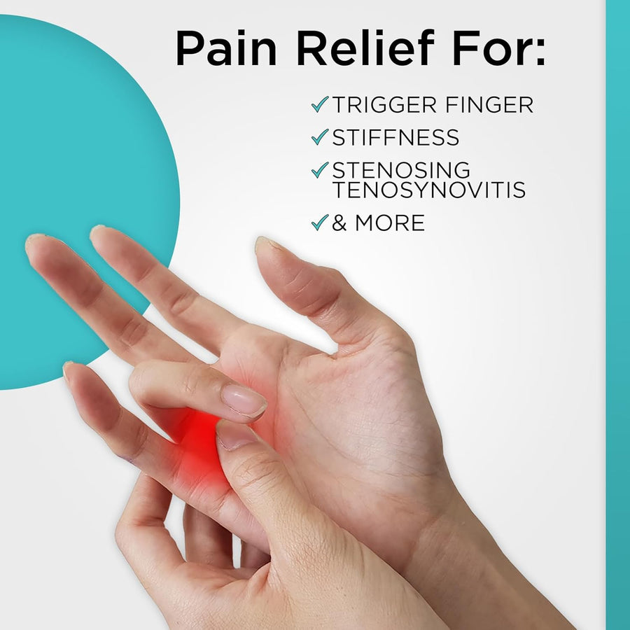 Vive Trigger Finger Splint - Support Brace for Middle, Ring, Index, Thumb and Pinky - Straightening Curved, Bent, Locked Stenosing Tenosynovitis Tendon Lock Release Knuckle Stabilizer - HSA/FSA