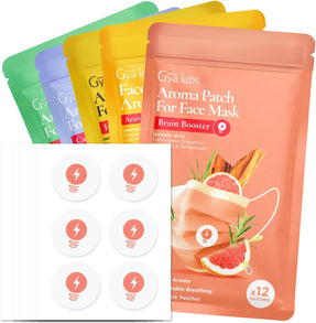 Gya Labs Aroma Mask Patches Combo Pack with Essential Oils for Face Masks and Pillows