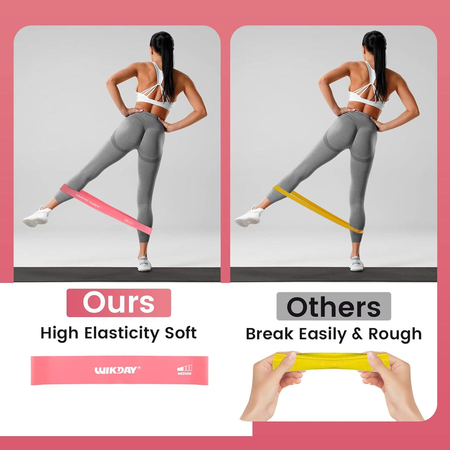 WIKDAY Resistance Bands Set of 5 for Men Women Exercise Loop Bands