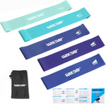 WIKDAY Resistance Bands Set - 5 Workout Loops for Men Women Home Gym Fitness