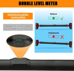 Adjustable Pull Up Bar for Doorway - 440lb Capacity, No Screws, Level Meter