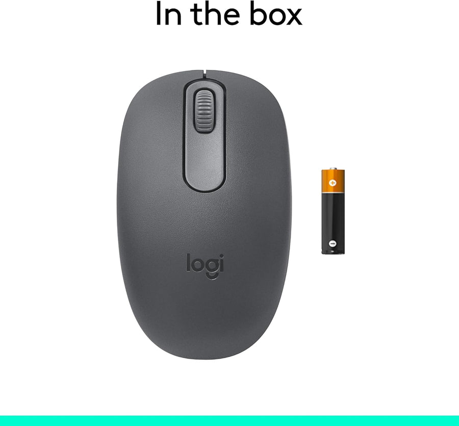 Logitech M196 Bluetooth Wireless Mouse, Compact and Portable Mouse for Laptops, Tablets and More, 12-Month Battery, Smooth Tracking, Compatible with PC and Mac, Windows and macOS - Graphite