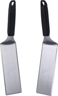 BLACKSTONE 5550 Extra Long Griddle Spatula Set of 2- Perfect Heavy-Duty Stainless Steel Premium Flat Top BBQ Grill Accessories, Non-Slip Plastic Handle, Heat Resistant, Dishwasher Safe Easy to Clean
