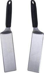 BLACKSTONE 5550 Extra Long Griddle Spatula Set of 2- Perfect Heavy-Duty Stainless Steel Premium Flat Top BBQ Grill Accessories, Non-Slip Plastic Handle, Heat Resistant, Dishwasher Safe Easy to Clean