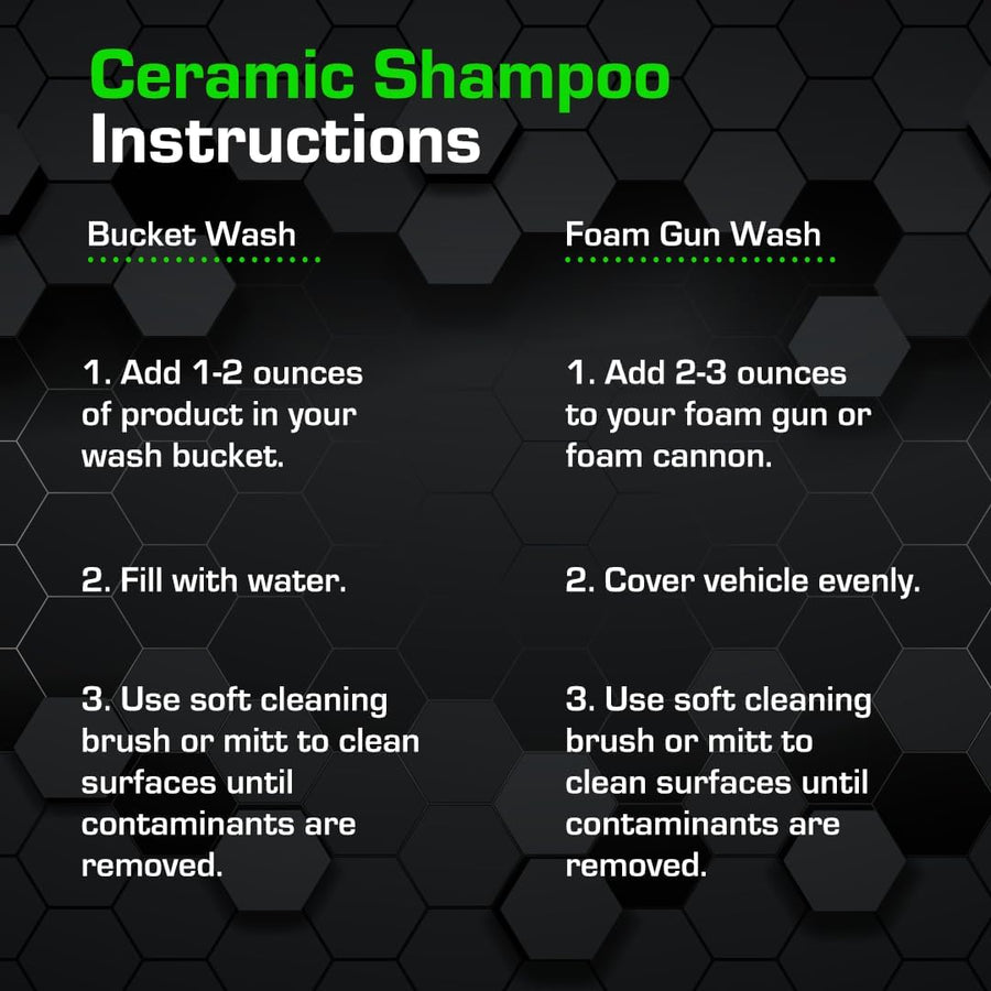 Ceramic Car Shampoo - Slick Car Wash Soap for Ceramic Coatings - pH-Balanced Car Wash Shampoo - Adds Hydrophobic Protection | Enhances Coatings, Waxes or Sealants | Incredible Shine