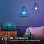 Kasa Smart Light Bulbs, Full Color Changing Dimmable Smart WiFi Bulbs Compatible with Alexa and Google Home, A19, 9W 800 Lumens,2.4Ghz only, No Hub Required, 4 Count (Pack of 1), Multicolor (KL125P4)