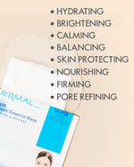 DERMAL Korean Collagen Face Mask – Hydrating & Soothing Sheet Mask with Panthenol – Hypoallergenic Calming Moisture Care for All Skin Types – 24 Combo Pack