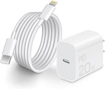 Fast Charger i Phone, 20W USB C Block with 6Ft Cable Compatible with IP 14/14 Pro/14 Plus/14 Pro Max/13/13 Mini/13 Pro/13 Pro Max/12/11/X & More