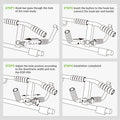 KAKICLAY Upgrade Multi-Grip Pull Up Bar with Smart Hooks - USA Patent, Warranty
