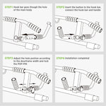 KAKICLAY Upgrade Multi-Grip Pull Up Bar with Smart Hooks - USA Patent, Warranty