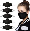 NBDIB Adult Adjustable Face Mask with Filter Pocket and Nose Wire Black