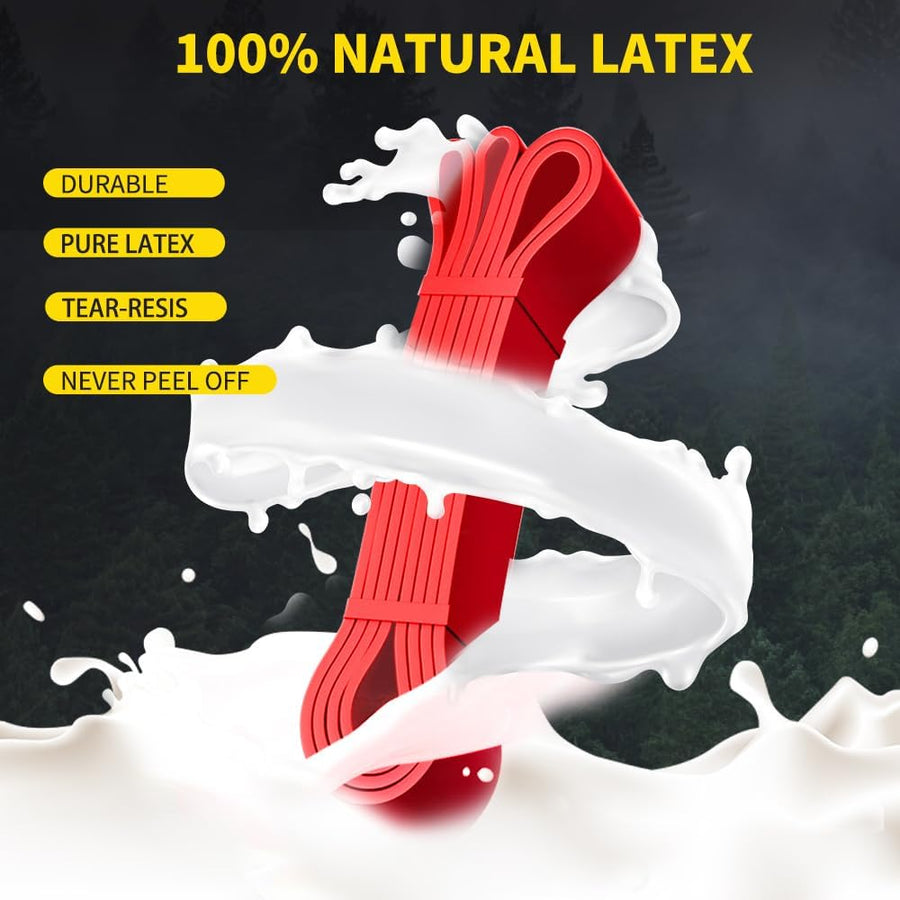 ROSAPOAR Resistance Bands - Natural Latex Workout Bands for Fitness, Stretching, Powerlifting