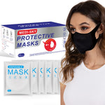Medi-sky 3D Disposable Mask for Adults, Elastic Cloth Ear Straps Breathable Face Mask Individual Package 50pcs White