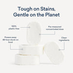 BLUELAND 100% Plastic-Free Dishwasher Detergent Tablets, 36 Count, Free & Clear, Eco-Friendly Dishwashing Pods, Natural, USDA Certified biobased