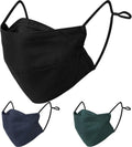 BASE CAMP 100% Cotton Reusable Cloth Face Masks with Filter Pocket