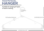 Utopia Home Plastic Hangers 20 Pack - Space Saving Clothes Hanger - Durable & Strong Closet Organizers and Storage with Built-in Strap Hooks - Essential for Shirts, Pants, Skirts & Coats (White)