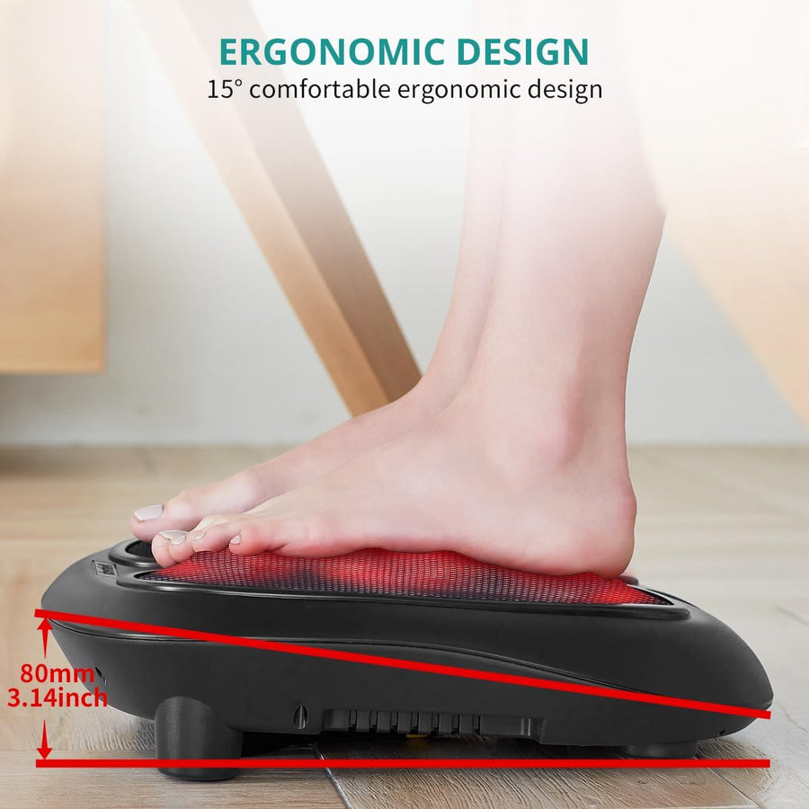 Nekteck Shiatsu Heated Electric Foot Massager with Heat for Pain Relief
