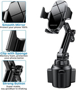 Miracase Upgraded Version Cup Phone Holder for Car, Universal Adjustable Long Neck Car Phone Mount Cradle Friendly Compatible with iPhone Samsung Google and All 4.0-7.0 inches Smartphones