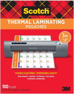 Scotch Thermal Laminating Pouches, for Use with Thermal Laminators, 8.9 x 11.4 Inches, Letter Size Sheets, 100-Pack
