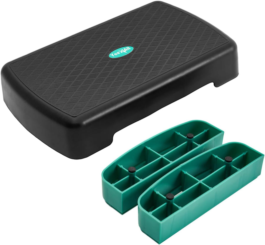 Yes4All Aerobic Exercise Step Platform - Compact Stepper for Cardio & Strength