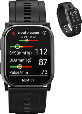 Blood Pressure Monitor Watch with FDA 510(k) Clearance and Heart Rate Monitoring in Gunmetal