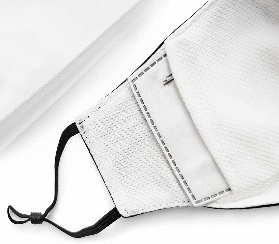 NBDIB Adult Adjustable Face Mask with Filter Pocket and Nose Wire Black