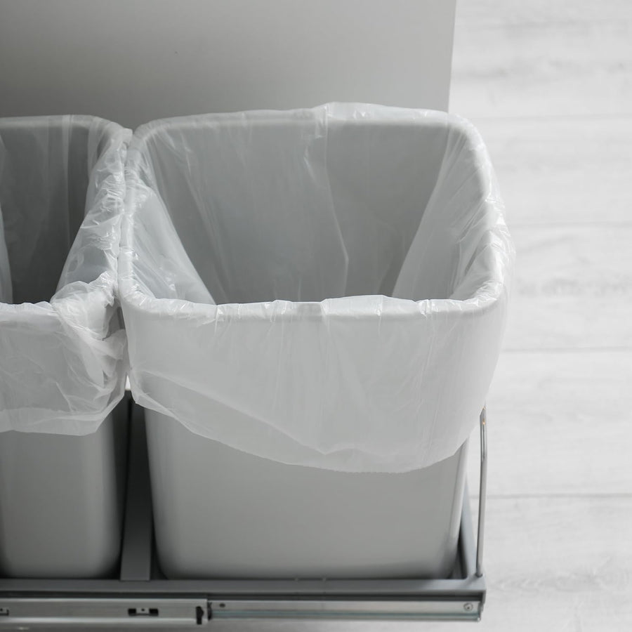 Small Trash Bags 4 Gallon - 105 Count 4 Gallon Trash Bag, Unscented Small Garbage Bags Bathroom Trash Bags, White 4 Gal Small Trash Can Liners