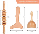 Komogir 3-in-1 Wood Therapy Massage Tools for Lymphatic Drainage and Body Sculpting