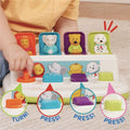 Battat – Cause-and-Effect Toy – Developmental Toy With Buttons & Colors – Color Sorting Animal Toys – For Kids, Toddlers, Babies – 18+ Months – Pop – Up Pals