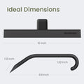 dancemoon JustHang Shower Squeegee for Glass Doors, All-One-Piece Silicone with Built-in Hook Design for Easy Hanging, Household Window Mirror Squeegee for Bathroom, Glass, Kitchen, Tile Wall, Car
