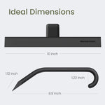 dancemoon JustHang Shower Squeegee for Glass Doors, All-One-Piece Silicone with Built-in Hook Design for Easy Hanging, Household Window Mirror Squeegee for Bathroom, Glass, Kitchen, Tile Wall, Car