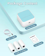 Sticker Printer - Printpods Mini Printer with Stickers, Print Pod, Bluetooth Inkless Printers, Sticker Maker, Portable Thermal Printer for iphone, Impresora Portátil for Notes, Journal, DIY, Kids Gift