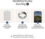 Oura Ring 4 - Silver - Size 9 - Sleep, Activity, Women’s Health, AI Advisor, Up to 8 Days of Battery Life, Size Before You Buy, Android & iOS Compatible