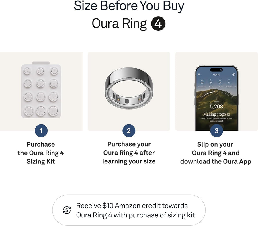 Oura Ring 4 - Silver - Size 9 - Sleep, Activity, Women’s Health, AI Advisor, Up to 8 Days of Battery Life, Size Before You Buy, Android & iOS Compatible
