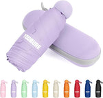 Yoobure Travel Umbrella Portable Compact Umbrellas, Pocket Mini for Purse, Umbrellas for UV Sun & Rain Small for Backpack, Umbrella with Case Folding for Kids Women