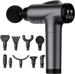 OLsky Massage Gun Deep Tissue Handheld Electric Muscle Massager Grey