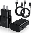 Type C Charger Fast Charging, 2 Pack USB C Android Phone Wall Charger Block & 6ft Charge Cable Cord, for Samsung Galaxy S8 / S9 / S10 Plus Active S10e, S20 / S21 Ultra Plus, Note 8 9 10, Pixel 3 etc