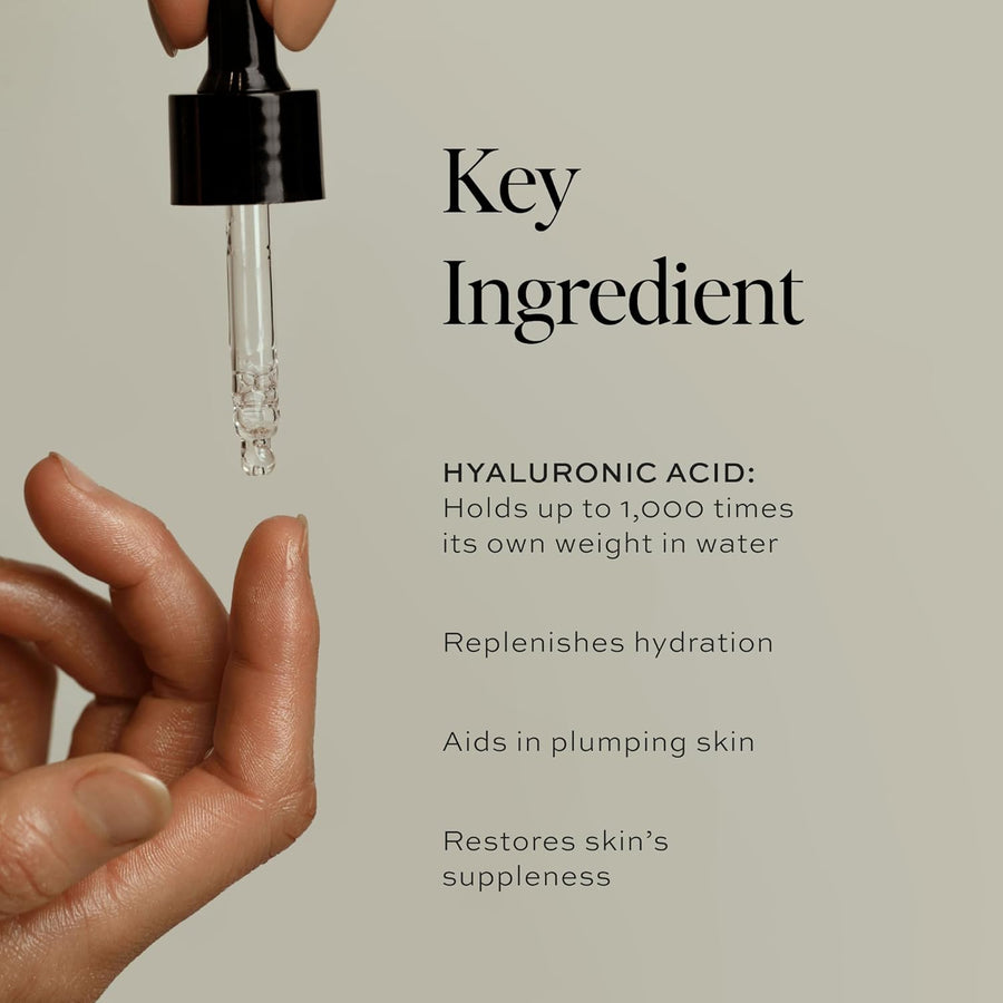 DIME Beauty Hyaluronic Acid Serum, Ultra Hydrating Face Serum with Pure Hyaluronic Acid, 1 oz / 30 ml